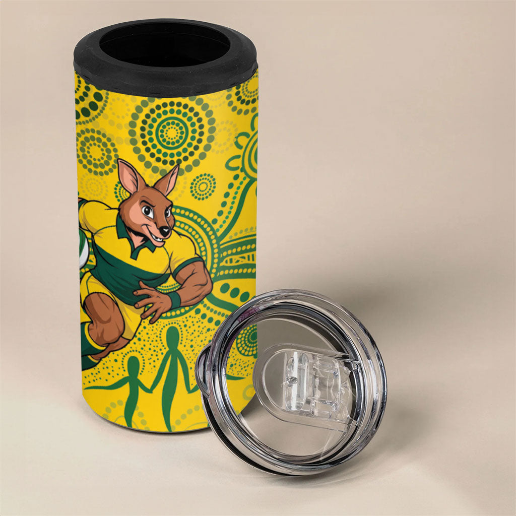 South Africa vs Australia 4 in 1 Can Cooler Tumbler Springboks Wallabies Two Nations One Battle