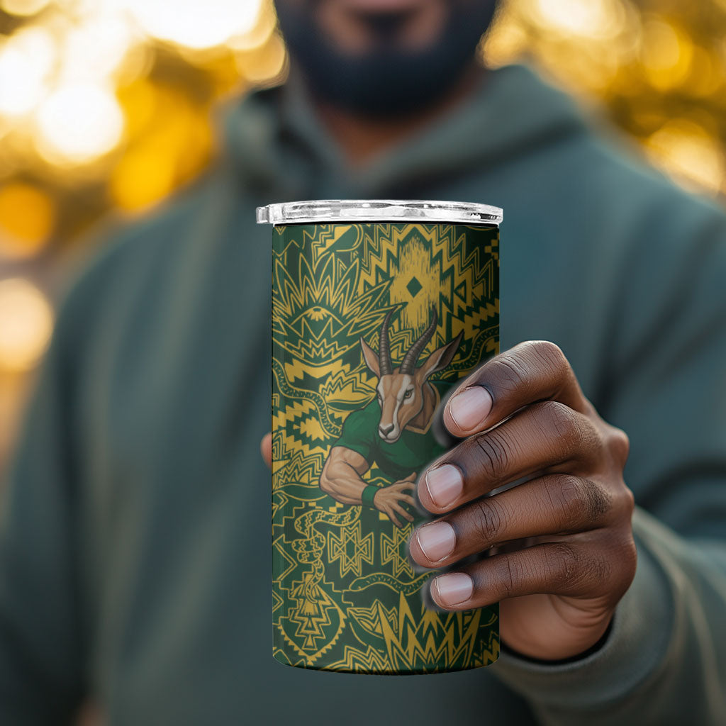 South Africa vs Australia 4 in 1 Can Cooler Tumbler Springboks Wallabies Two Nations One Battle