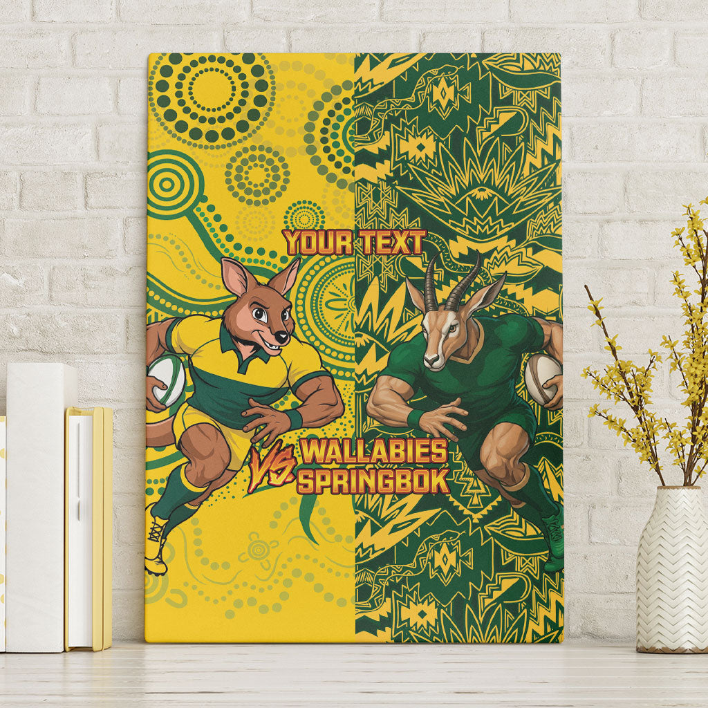 Custom South Africa vs Australia Canvas Wall Art Springboks Wallabies Two Nations One Battle