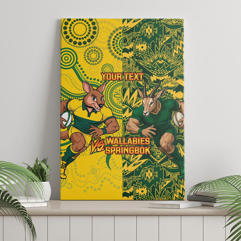 Custom South Africa vs Australia Canvas Wall Art Springboks Wallabies Two Nations One Battle
