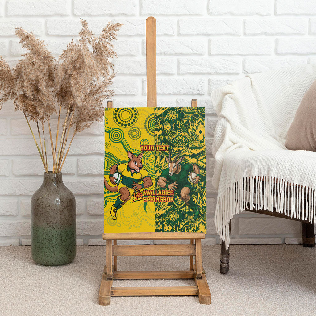 Custom South Africa vs Australia Canvas Wall Art Springboks Wallabies Two Nations One Battle