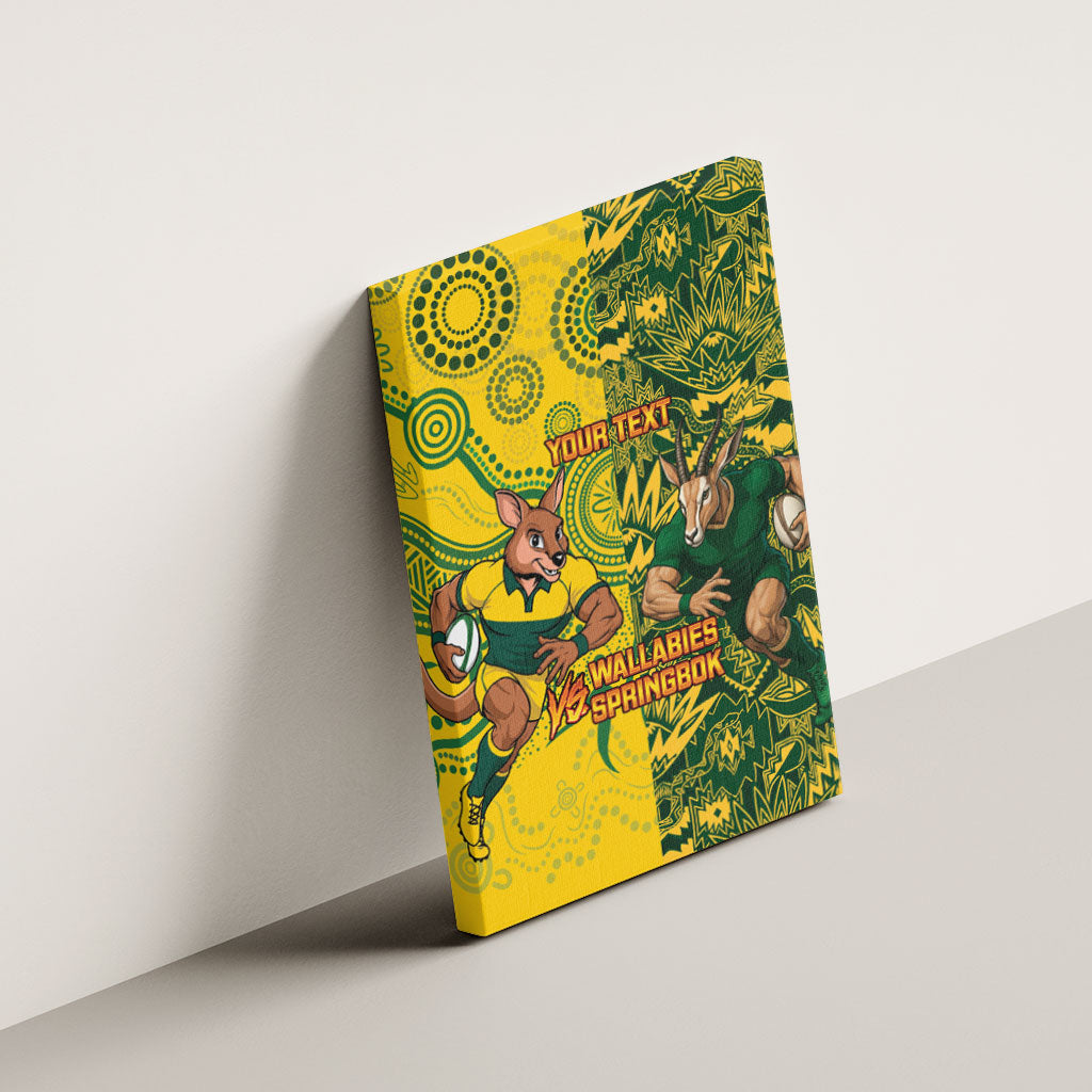 Custom South Africa vs Australia Canvas Wall Art Springboks Wallabies Two Nations One Battle