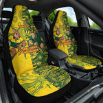 Custom South Africa vs Australia Car Seat Cover Springboks Wallabies Two Nations One Battle