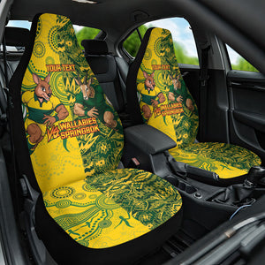 Custom South Africa vs Australia Car Seat Cover Springboks Wallabies Two Nations One Battle