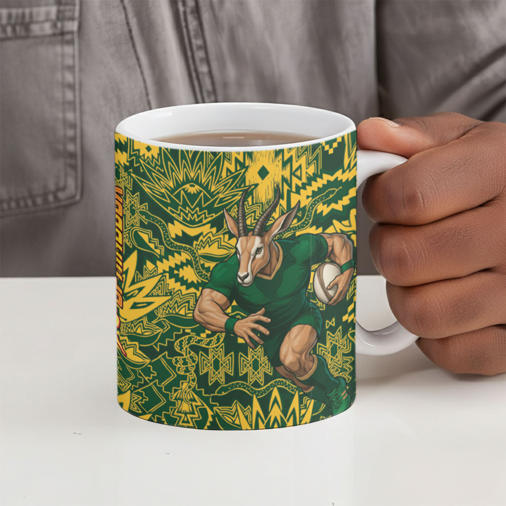 South Africa vs Australia Ceramic Mug Springboks Wallabies Two Nations One Battle