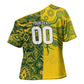 Custom South Africa vs Australia Cross Shoulder Shirt Springboks Wallabies Two Nations One Battle
