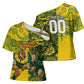 Custom South Africa vs Australia Cross Shoulder Shirt Springboks Wallabies Two Nations One Battle