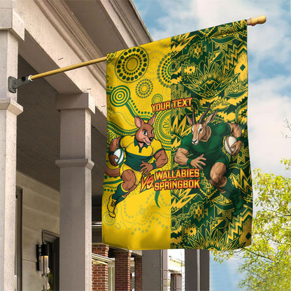 Custom South Africa vs Australia Garden Flag Springboks Wallabies Two Nations One Battle