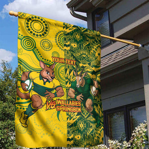 Custom South Africa vs Australia Garden Flag Springboks Wallabies Two Nations One Battle
