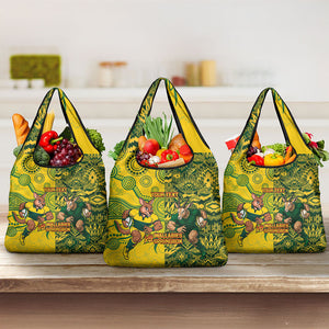 Custom South Africa vs Australia Grocery Bag Springboks Wallabies Two Nations One Battle