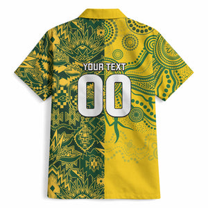 Custom South Africa vs Australia Hawaiian Shirt Springboks Wallabies Two Nations One Battle