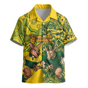 Custom South Africa vs Australia Kid Hawaiian Shirt Springboks Wallabies Two Nations One Battle
