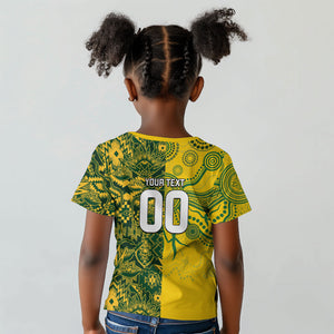 Custom South Africa vs Australia Kid T shirt Springboks Wallabies Two Nations One Battle