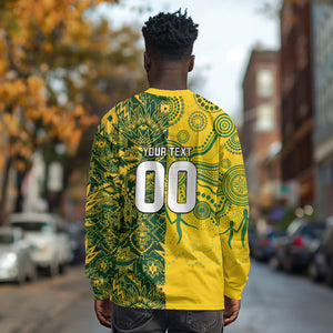Custom South Africa vs Australia Long Sleeve Shirt Springboks Wallabies Two Nations One Battle