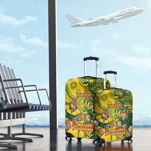 Custom South Africa vs Australia Luggage Cover Springboks Wallabies Two Nations One Battle
