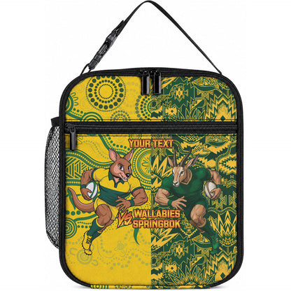 Custom South Africa vs Australia Lunch Bag Springboks Wallabies Two Nations One Battle