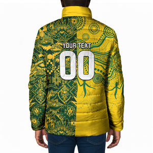 Custom South Africa vs Australia Padded Jacket Springboks Wallabies Two Nations One Battle