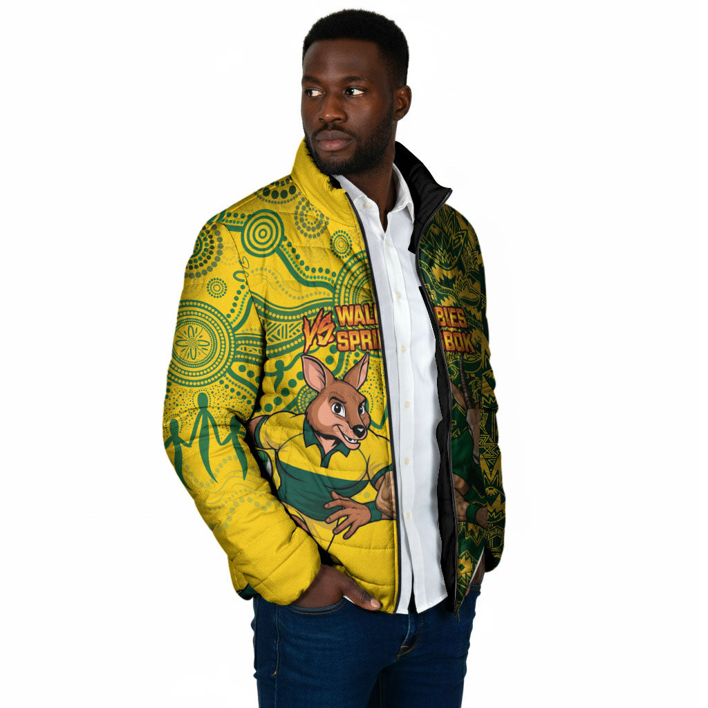 Custom South Africa vs Australia Padded Jacket Springboks Wallabies Two Nations One Battle
