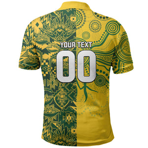 Custom South Africa vs Australia Polo Shirt Springboks Wallabies Two Nations One Battle