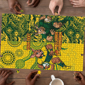 Custom South Africa vs Australia Puzzle Springboks Wallabies Two Nations One Battle
