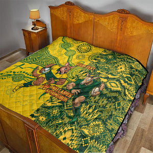 Custom South Africa vs Australia Quilt Springboks Wallabies Two Nations One Battle
