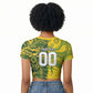 Custom South Africa vs Australia Raglan Cropped T shirt Springboks Wallabies Two Nations One Battle