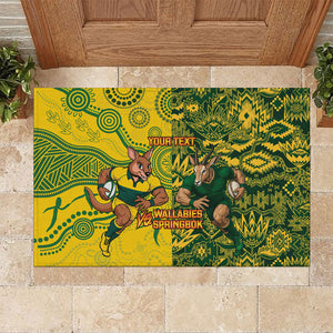 Custom South Africa vs Australia Rubber Doormat Springboks Wallabies Two Nations One Battle