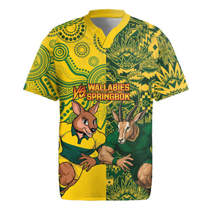Custom South Africa vs Australia Rugby Jersey Springboks Wallabies Two Nations One Battle