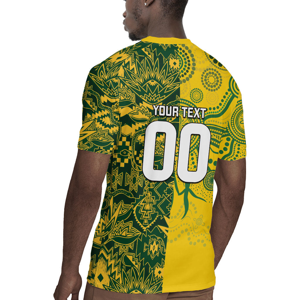 Custom South Africa vs Australia Rugby Jersey Springboks Wallabies Two Nations One Battle