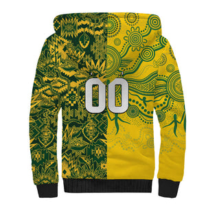 Custom South Africa vs Australia Sherpa Hoodie Springboks Wallabies Two Nations One Battle