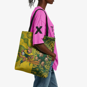 Custom South Africa vs Australia Tote Bag Springboks Wallabies Two Nations One Battle
