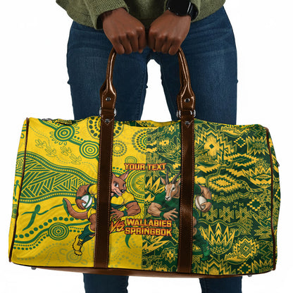 Custom South Africa vs Australia Travel Bag Springboks Wallabies Two Nations One Battle