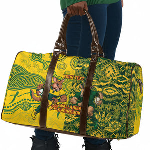 Custom South Africa vs Australia Travel Bag Springboks Wallabies Two Nations One Battle