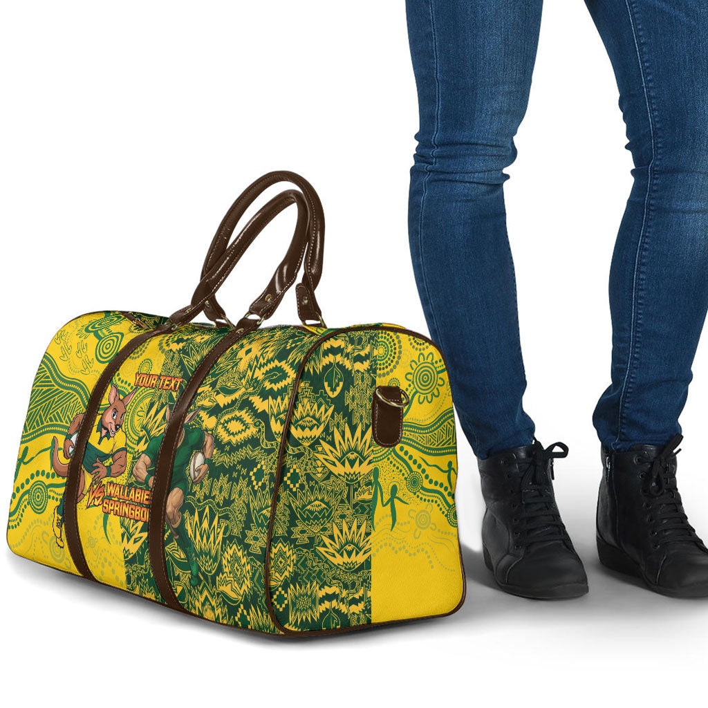 Custom South Africa vs Australia Travel Bag Springboks Wallabies Two Nations One Battle
