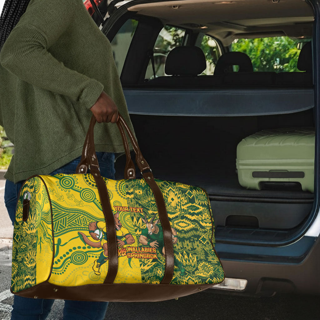 Custom South Africa vs Australia Travel Bag Springboks Wallabies Two Nations One Battle