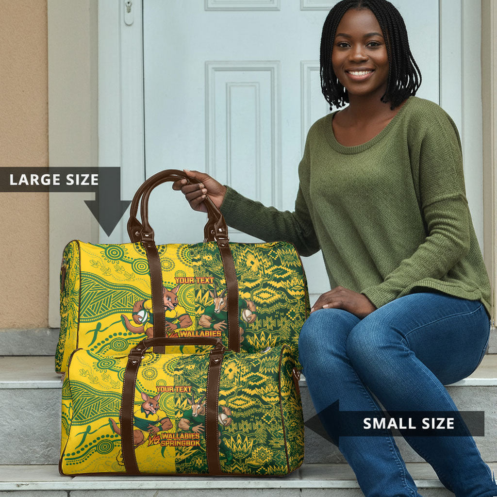 Custom South Africa vs Australia Travel Bag Springboks Wallabies Two Nations One Battle