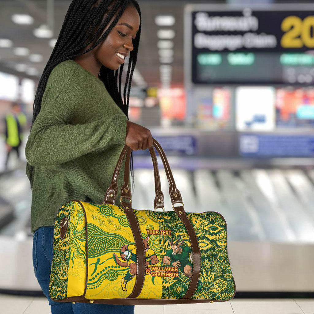 Custom South Africa vs Australia Travel Bag Springboks Wallabies Two Nations One Battle