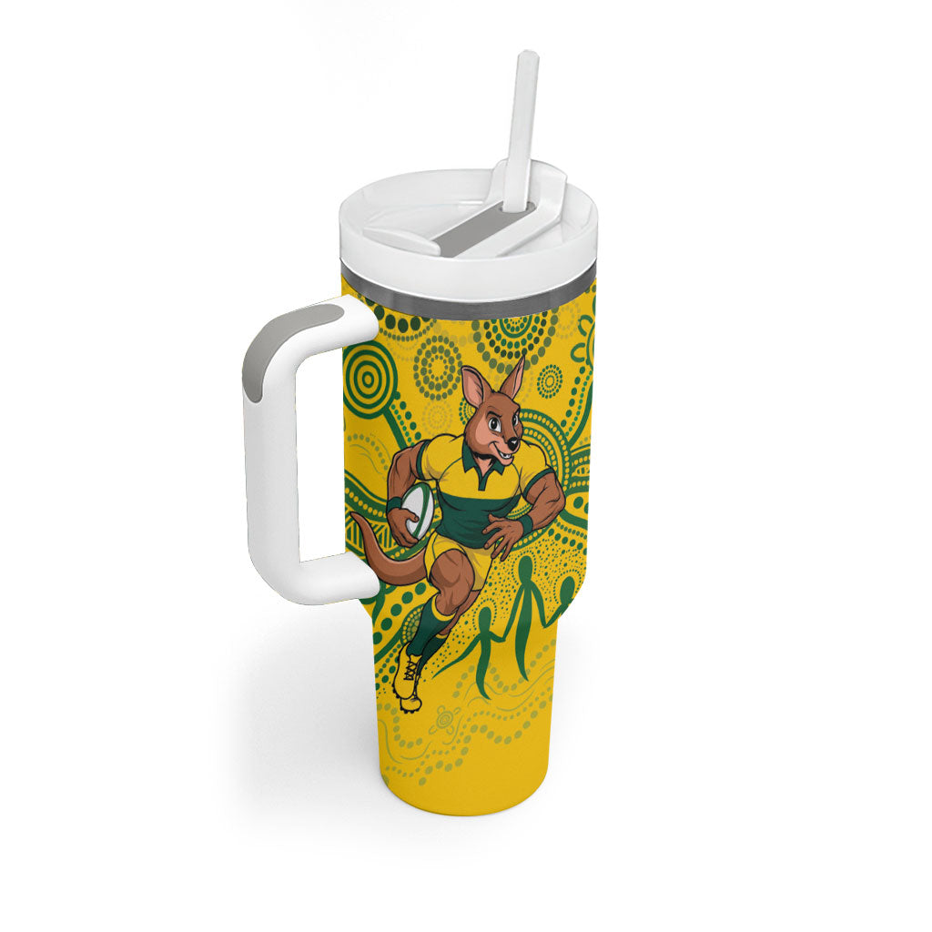 South Africa vs Australia Tumbler With Handle Springboks Wallabies Two Nations One Battle