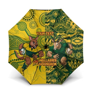 Custom South Africa vs Australia Umbrella Springboks Wallabies Two Nations One Battle