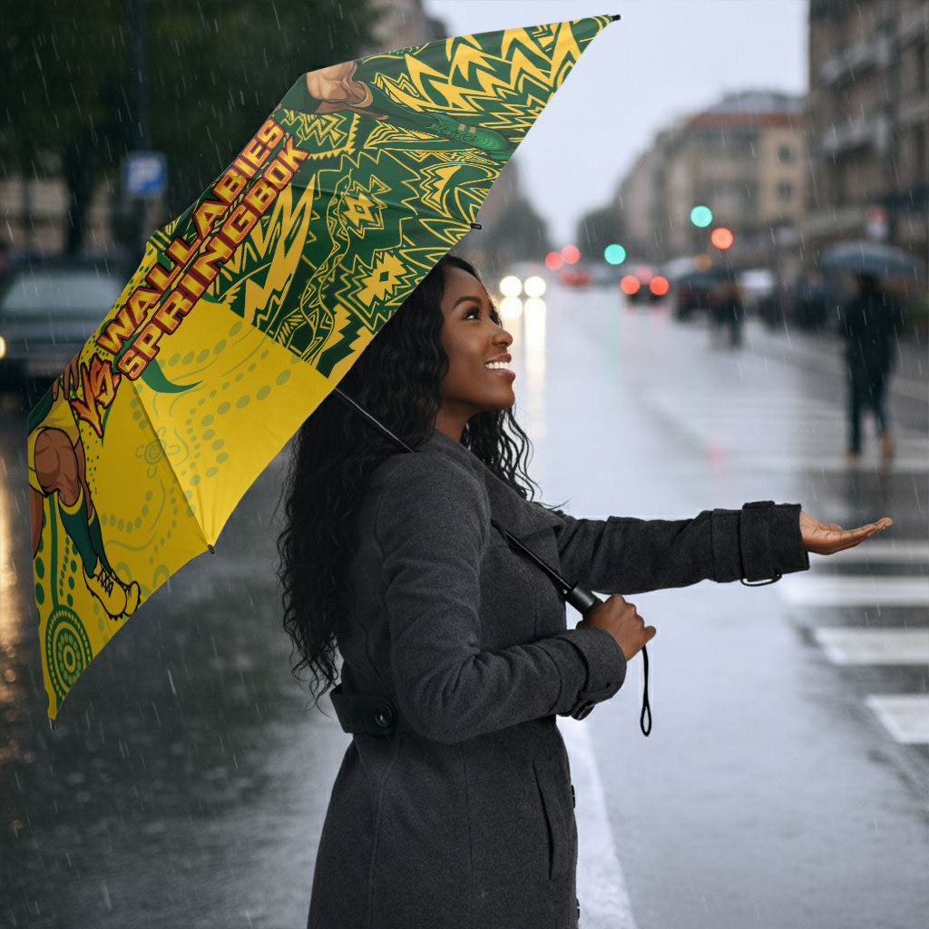 Custom South Africa vs Australia Umbrella Springboks Wallabies Two Nations One Battle