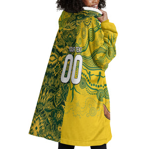 Custom South Africa vs Australia Wearable Blanket Hoodie Springboks Wallabies Two Nations One Battle