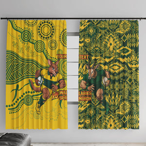 Custom South Africa vs Australia Window Curtain Springboks Wallabies Two Nations One Battle