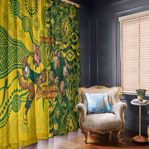 Custom South Africa vs Australia Window Curtain Springboks Wallabies Two Nations One Battle