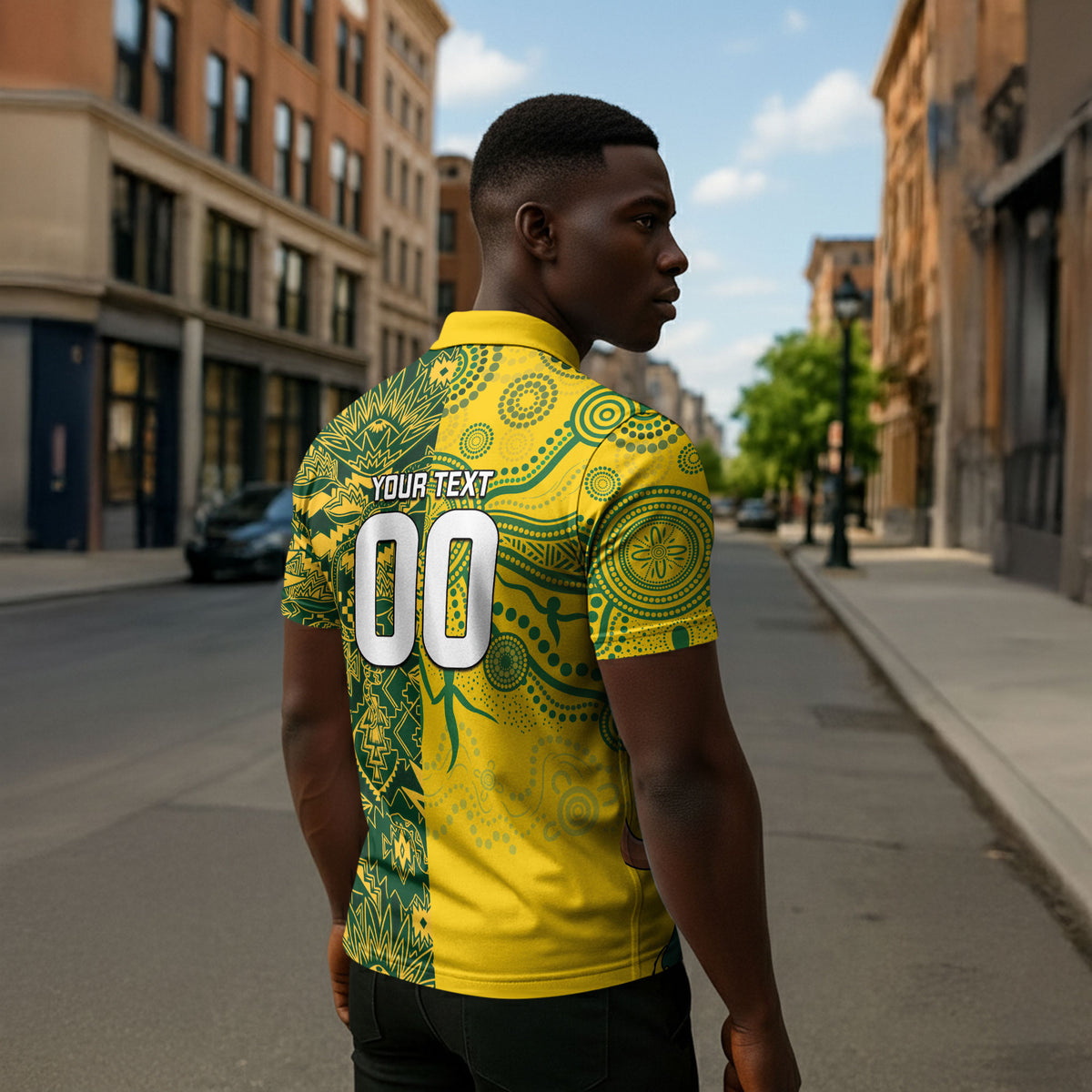 Custom South Africa vs Australia Zipper Polo Shirt Springboks Wallabies Two Nations One Battle