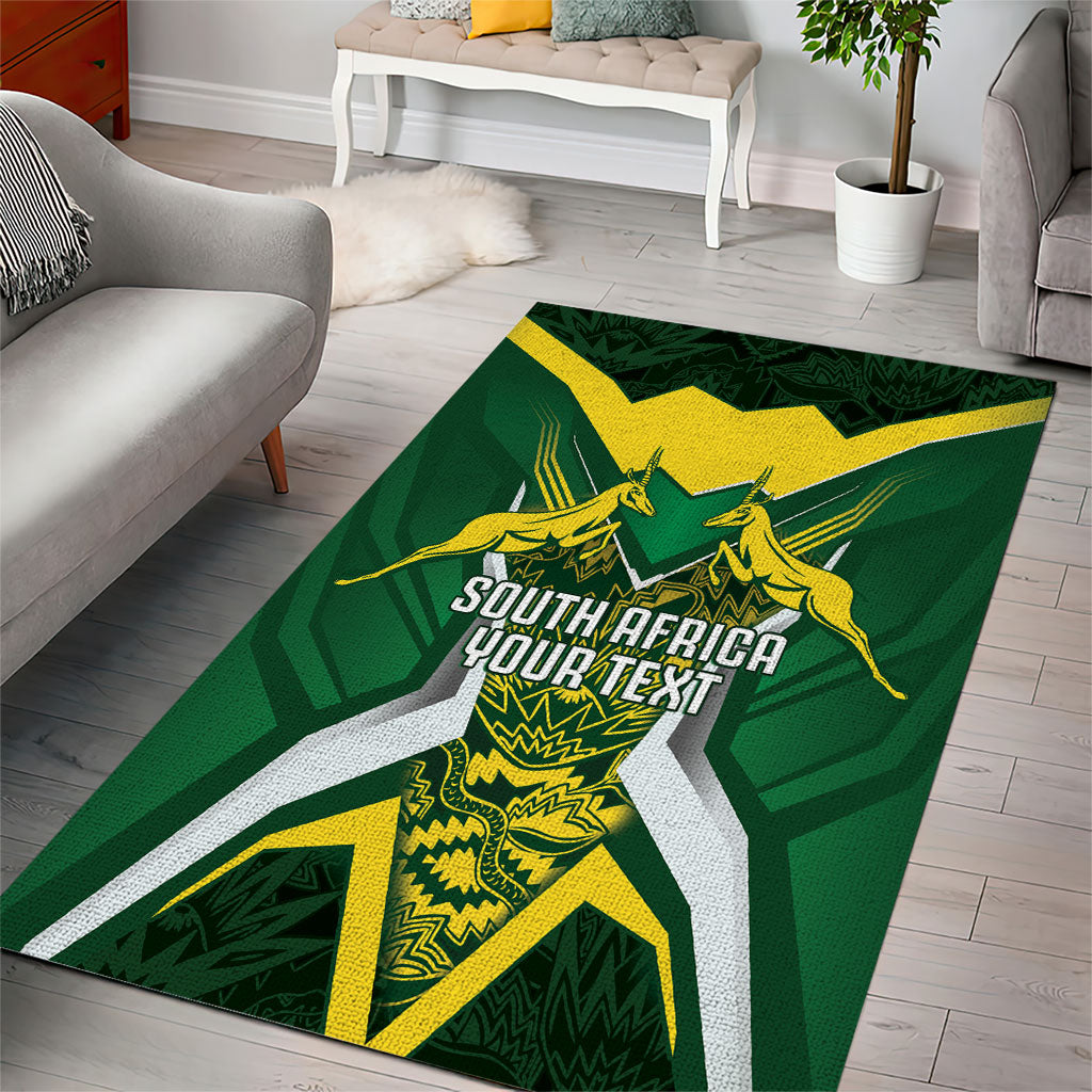 South Africa Springbok Custom Area Rug Rugby se Grootste Wedywering