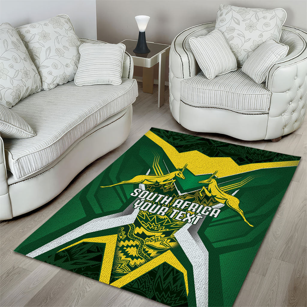 South Africa Springbok Custom Area Rug Rugby se Grootste Wedywering