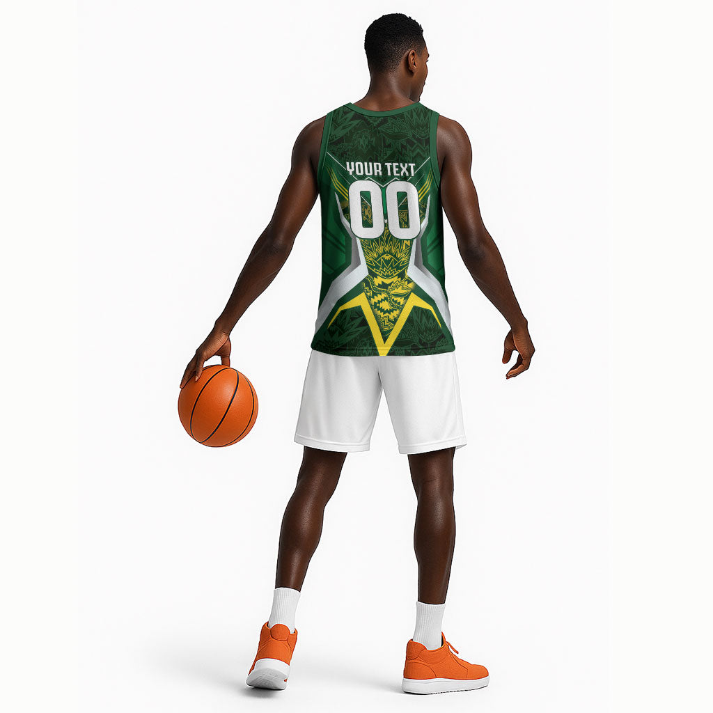 South Africa Springbok Custom Basketball Jersey Rugby se Grootste Wedywering