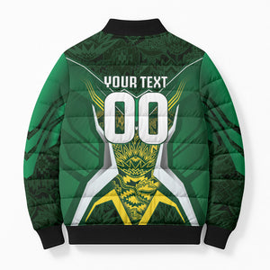 South Africa Springbok Custom Bomber Puffer Jacket Rugby se Grootste Wedywering