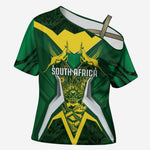 South Africa Springbok Custom Cross Shoulder Shirt Rugby se Grootste Wedywering