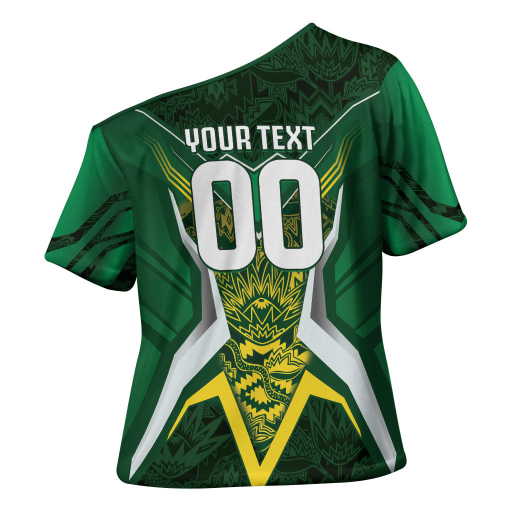 South Africa Springbok Custom Cross Shoulder Shirt Rugby se Grootste Wedywering
